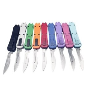 Scalpel coltello multiuso With 10 lama coltello argento taglierino
