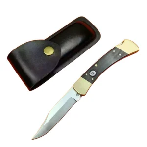 8-pollici brass and sandalwood pieghevole coltello a scatto