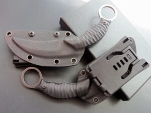 Coltello karambit G10 manico Claw coltello With Kydex Sheath Handheld Edc coltello-nero