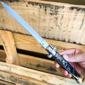 13 pollici Big Boy Auto Italian Stiletto Switch lama nero Pearl