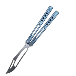 Heone titanium manico orca killer whale practice lama butterfly fling coltello