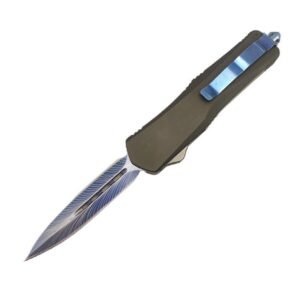5.5 pollici Feather lama coltello OTF-blu