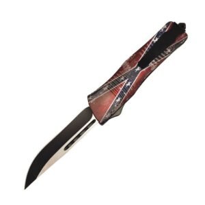 5.75pollici Confederate Flag D/A OTF automatico coltello nero Tanto