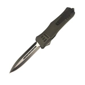 4pollici OTF Delta nero Straight Edge coltello