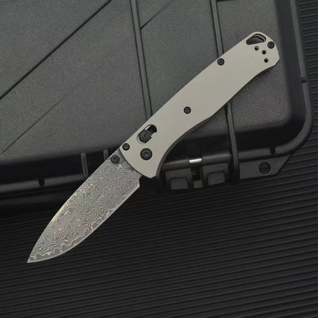 Damascato plain manico pieghevole coltello a scatto 1 Damascato plain manico pieghevole coltello a scatto
