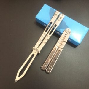 Butterfly swing coltello practice tool acciaio inossidabile outdoor tool unsharpened