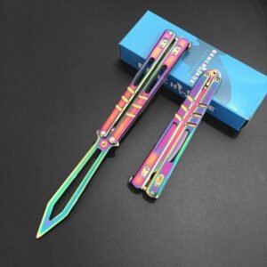 Butterfly swing coltello practice tool acciaio inossidabile outdoor tool unsharpened