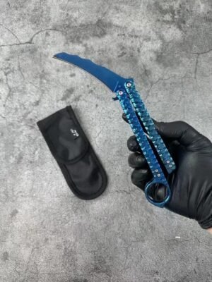 Balisong Karambit Eagle Claw Variation Fling coltello Color Titanium Edition