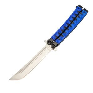 9.5pollici Samurai Japanese Style Balisong coltello butterfly blu