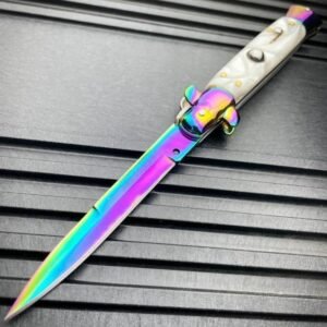 8.75 pollici Italian stiletto switch lama auto coltello tascabile