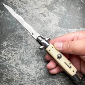 8.75 pollici Italian Stiletto Switch Kris lama Fick coltello