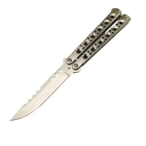 Coltello balisong argento