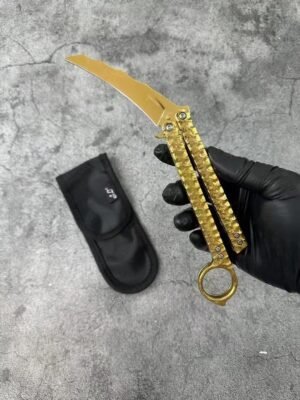 Balisong Karambit Eagle Claw Variation Fling coltello Color Titanium Edition