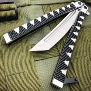 9.5pollici Samurai Japanese Style Tanto lama coltello butterfly Balisong