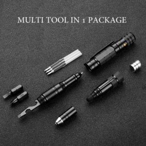 Multi Function penna tattica Emergency Flashlight Screwdriver Bottle Opener Window Breaker Outdoor Survival Self Rescue EDC Tool