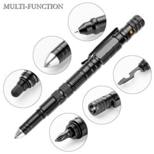 Multi Function penna tattica Emergency Flashlight Screwdriver Bottle Opener Window Breaker Outdoor Survival Self Rescue EDC Tool