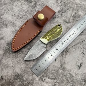 Coltello damascato Outdoor Mini coltello tascabile Forged damascato Steel Pocket Survival