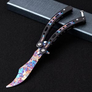 Butterfly practice coltello CSGO pieghevole unsharpened hand-throwing ornamental coltello hand training coltello