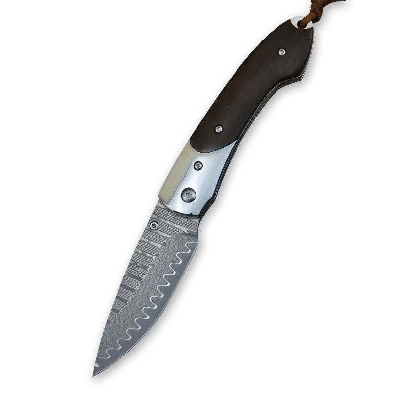 Damascato forged coltello pieghevole, portable camping survival coltello pieghevole 1 Damascato forged coltello pieghevole, portable camping survival coltello pieghevole