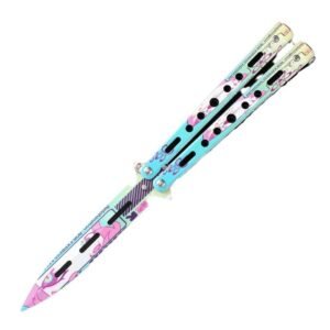Coltello butterfly CSGO coltello butterfly unsharpened all-steel coltello butterfly sling coltello coltello pieghevole trainer per coltello butterfly practice coltello