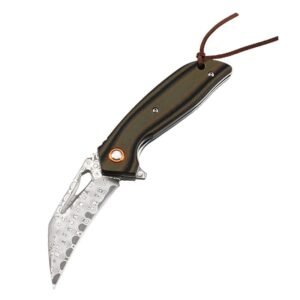 GT989 damascato Swiss coltello coltello pieghevole Outdoor Fruit coltello coltello tascabile Camping Color Shell coltello pieghevole