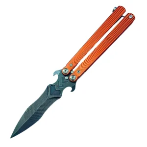 Coltello butterfly unsharpened aluminum manico practice training coltello pieghevole hand fancy coltello