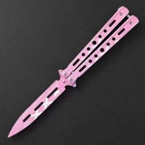 Coltello butterfly CSGO coltello butterfly unsharpened all-steel coltello butterfly sling coltello coltello pieghevole trainer per coltello butterfly practice coltello