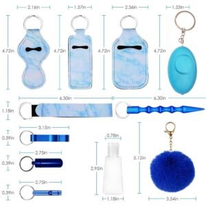 Portachiavi da collezione responsabile 11-Piece Aluminum Anti-Wolf Alarm blu