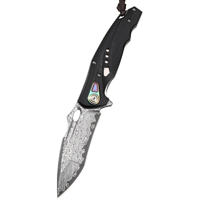 Forged damascato steel coltello pieghevole outdoor camping alta durezza coltello tattico survival portable coltello 1 Forged damascato steel coltello pieghevole outdoor camping alta durezza coltello tattico survival portable coltello