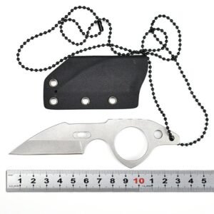 One-piece steel portable mini coltello coltello da collo