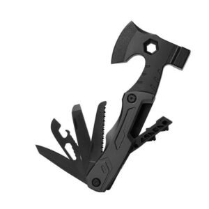 Multifunctional ascia da sopravvivenza pliers coltello pieghevole pliers hammer with flint multi-purpose tool portable collezione responsabile ascia---nero