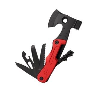 Multifunctional ascia da sopravvivenza pliers coltello pieghevole pliers hammer with flint multi-purpose tool portable collezione responsabile ascia---rosso