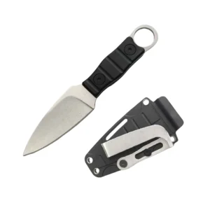 Outdoor straight coltello, alta durezza, sharpness, tattico piccolo straight coltello, with K sheath A-7 Stonewashed/nero manicos