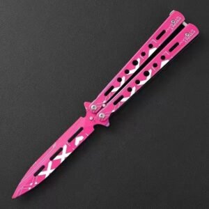 Coltello butterfly CSGO coltello butterfly unsharpened all-steel coltello butterfly sling coltello coltello pieghevole trainer per coltello butterfly practice coltello