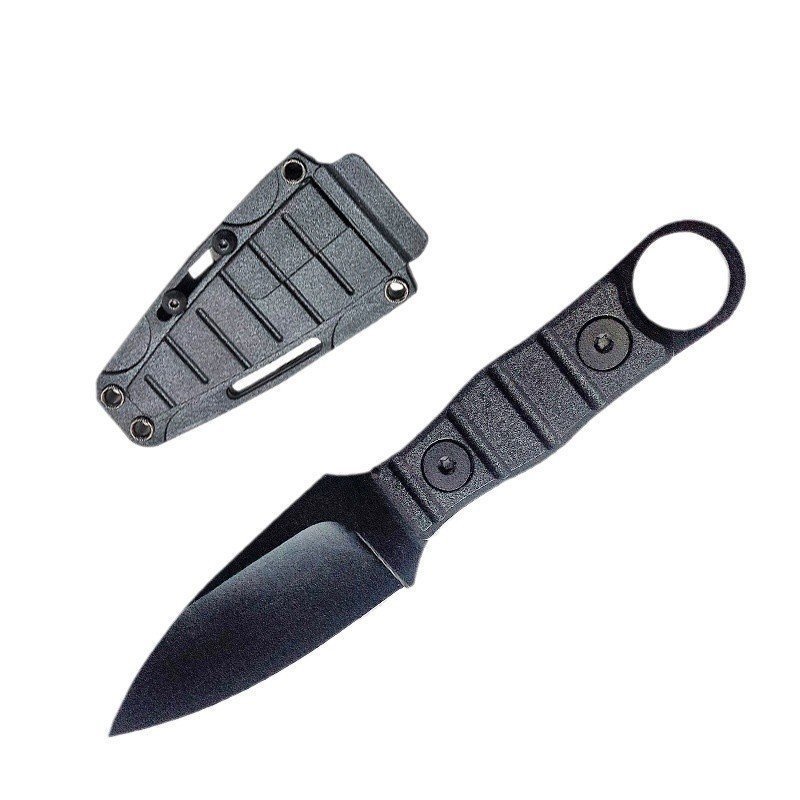 Outdoor straight coltello, alta durezza, sharpness, tattico piccolo straight coltello, with K sheath A-6 nero/nero manico 1 Outdoor straight coltello, alta durezza, sharpness, tattico piccolo straight coltello, with K sheath A-6 nero/nero manico