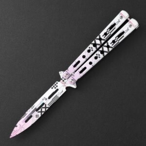 Coltello butterfly CSGO coltello butterfly unsharpened all-steel coltello butterfly sling coltello coltello pieghevole trainer per coltello butterfly practice coltello