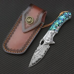 Outdoor coltello VG-10 damascato steel coltello pieghevole collection camping field sand iron wood color shell coltello pieghevole
