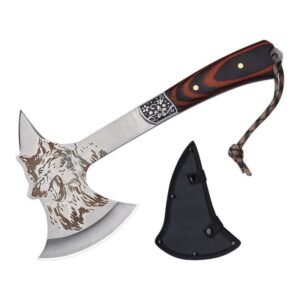 Outdoor wolf head survival ascia tattica car camping felling fire ascia mountain ascia