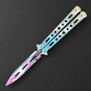 Coltello butterfly CSGO coltello butterfly unsharpened all-steel coltello butterfly sling coltello coltello pieghevole trainer per coltello butterfly practice coltello