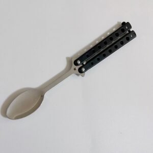 Balisong Spoon Butterfly Training coltello Practice coltello Throwing Carry Soup Spoon Fork