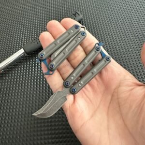 Mini coltello butterfly Mini Balisong Tainless Steel Practice coltello Key Sharp Fruit coltello