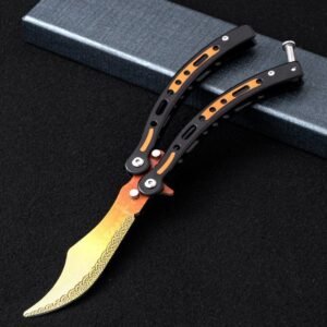 Butterfly practice coltello CSGO pieghevole unsharpened hand-throwing ornamental coltello hand training coltello