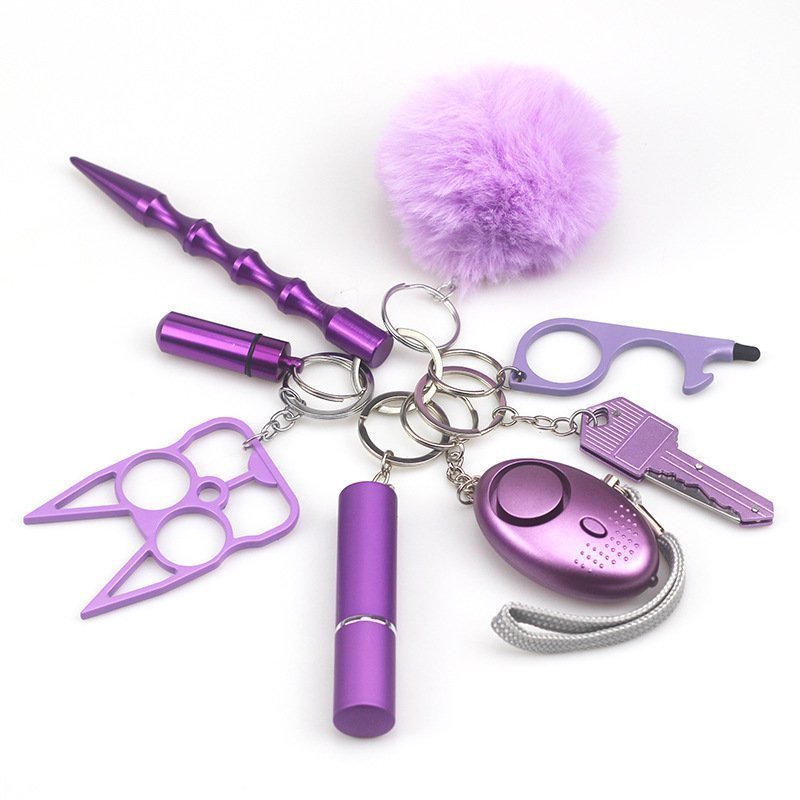 Safety Keychain UK portachiavi da collezione responsabile 8-Piece Multifunctional viola 1 Safety Keychain UK portachiavi da collezione responsabile 8-Piece Multifunctional viola