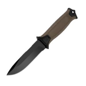 Coltello da caccia alta durezza tattico wilderness coltello da sopravvivenza-Brown