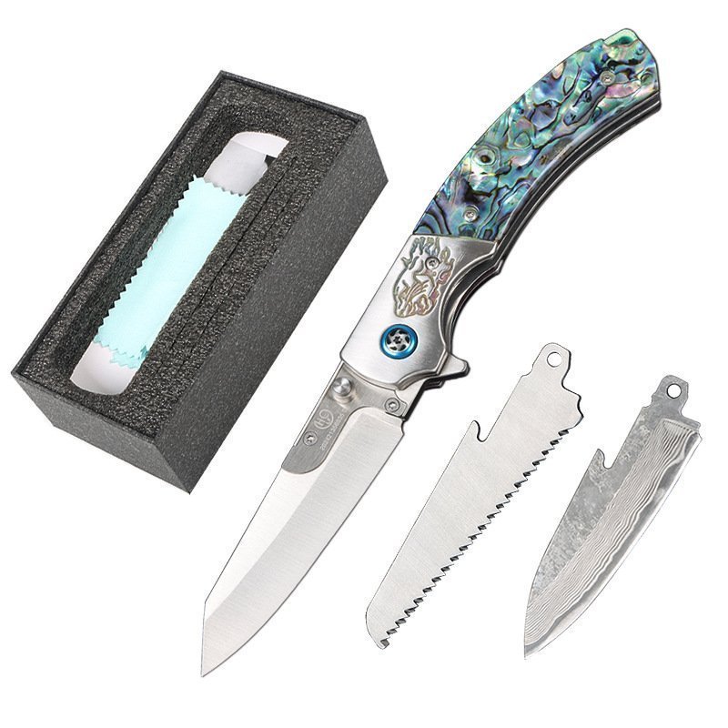 Wilderness survival coltello pieghevole multifunctional detachable damascato coltello pieghevole 1 Wilderness survival coltello pieghevole multifunctional detachable damascato coltello pieghevole
