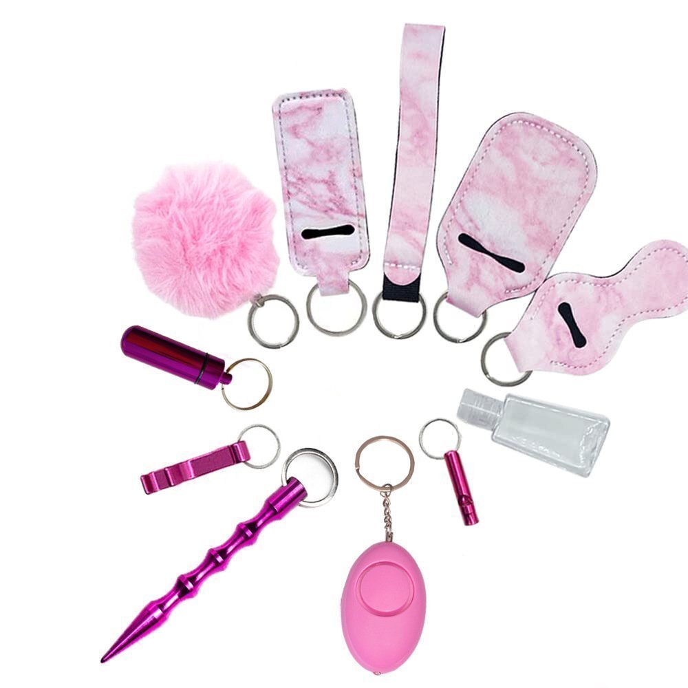 Portachiavi da collezione responsabile 11-Piece Aluminum Anti-Wolf Alarm rosa 1 Portachiavi da collezione responsabile 11-Piece Aluminum Anti-Wolf Alarm rosa
