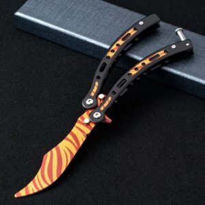 Butterfly practice coltello CSGO pieghevole unsharpened hand-throwing ornamental coltello hand training coltello