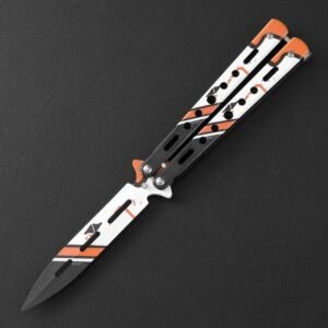 Coltello butterfly CSGO coltello butterfly unsharpened all-steel coltello butterfly sling coltello coltello pieghevole trainer per coltello butterfly practice coltello