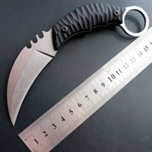 Coltello karambit G10 manico Claw coltello With Kydex Sheath Handheld Edc coltello-Sliver