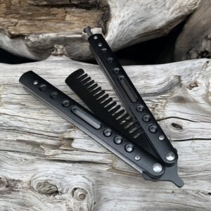 Balisong Butterfly Comb Outdoor Camping Practice Comb Ball Bearings, Practice Tools Butterfly Comb